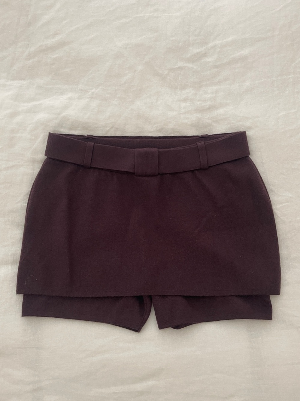 Siedres Jasmy Brown Knit Mini Skort